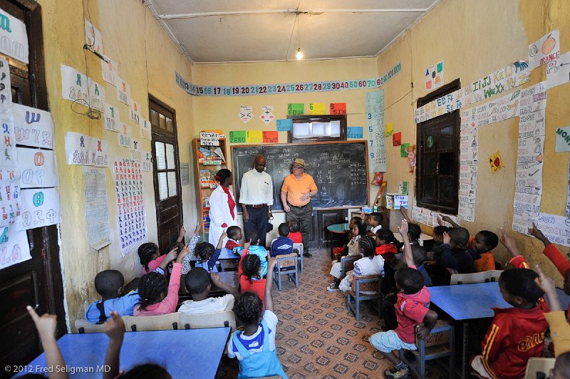 20120328_110705 Nikon D3 2x3.jpg - Classroom in a rehabilitated apartment building Addis Ababa, Ethiopia. The chidren are responsive, enthusiastic and attentive